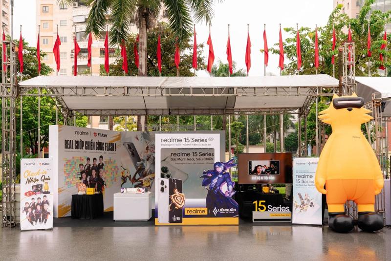 Gian hàng realme ngoài trời